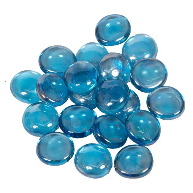 0.75 in. Fire Beads, Light Blue Iridescent