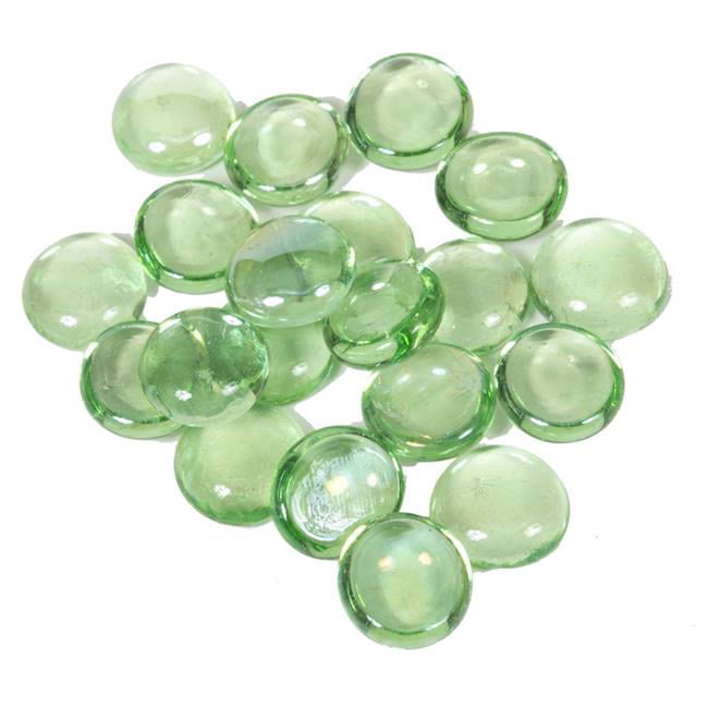 0.75 in. Fire Beads, Light Green Iridescent