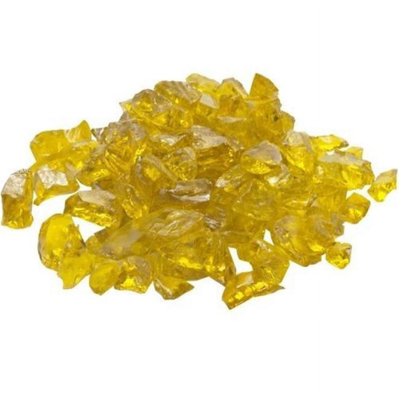 GLL-YELLOW 0.5-0.75 in. Fire Glass, Yellow