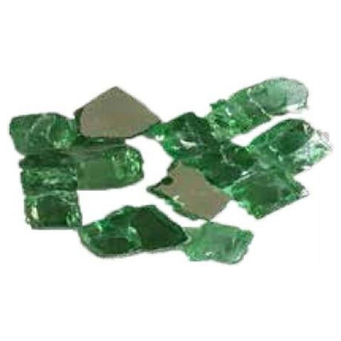 0.5 in. Reflective Fire Glass, Emerald