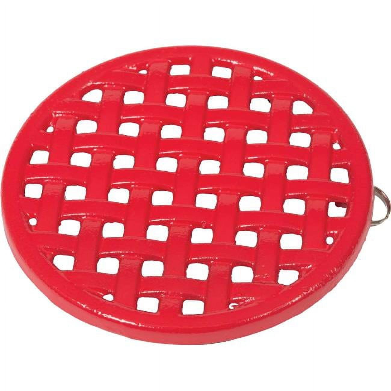 7.25 in. Round Trivet, Red