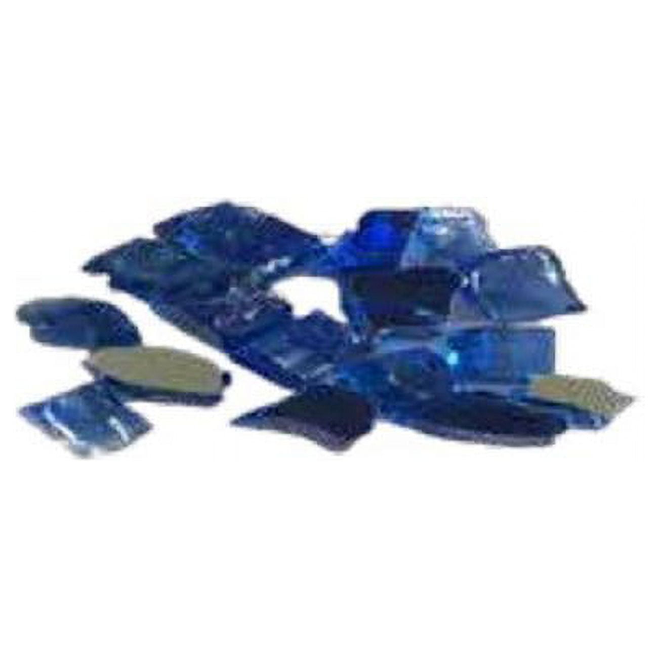 0.5 in. Reflective Fire Glass, Diamond Blue