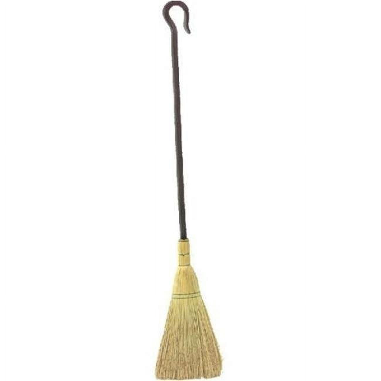 Picture of Dagan BROOM-2 Individual Hearth & Fire Pit Tool with Hook Handle - Broom&#44; Black