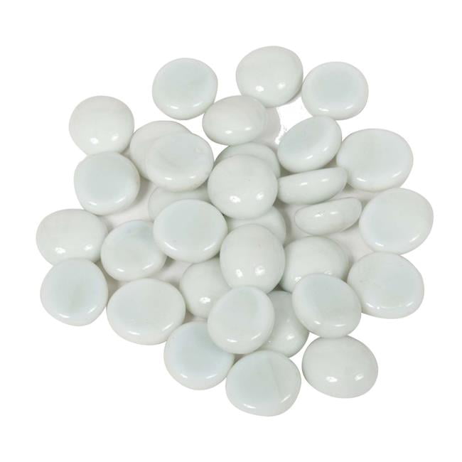 0.75 in. Fire Beads, White
