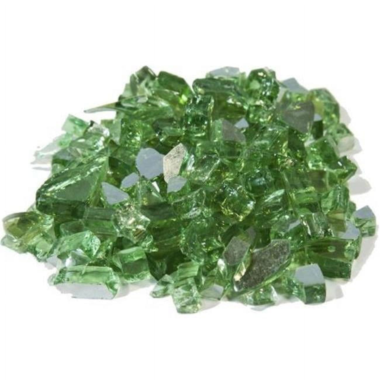 0.25 in. Reflective Fire Glass, Emerald