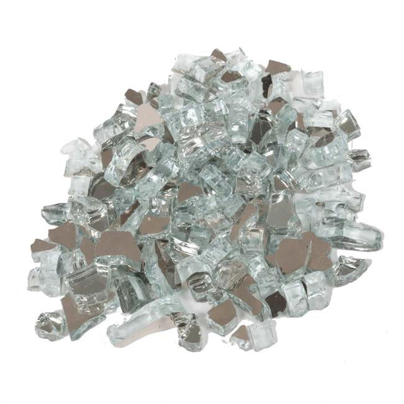 0.25 in. Reflective Fire Glass, Silver