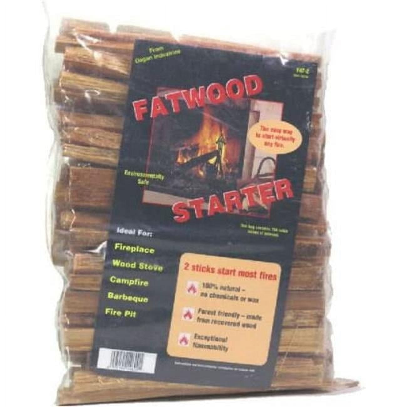 Fatwood Firestarter in a Poly Bag, Natural