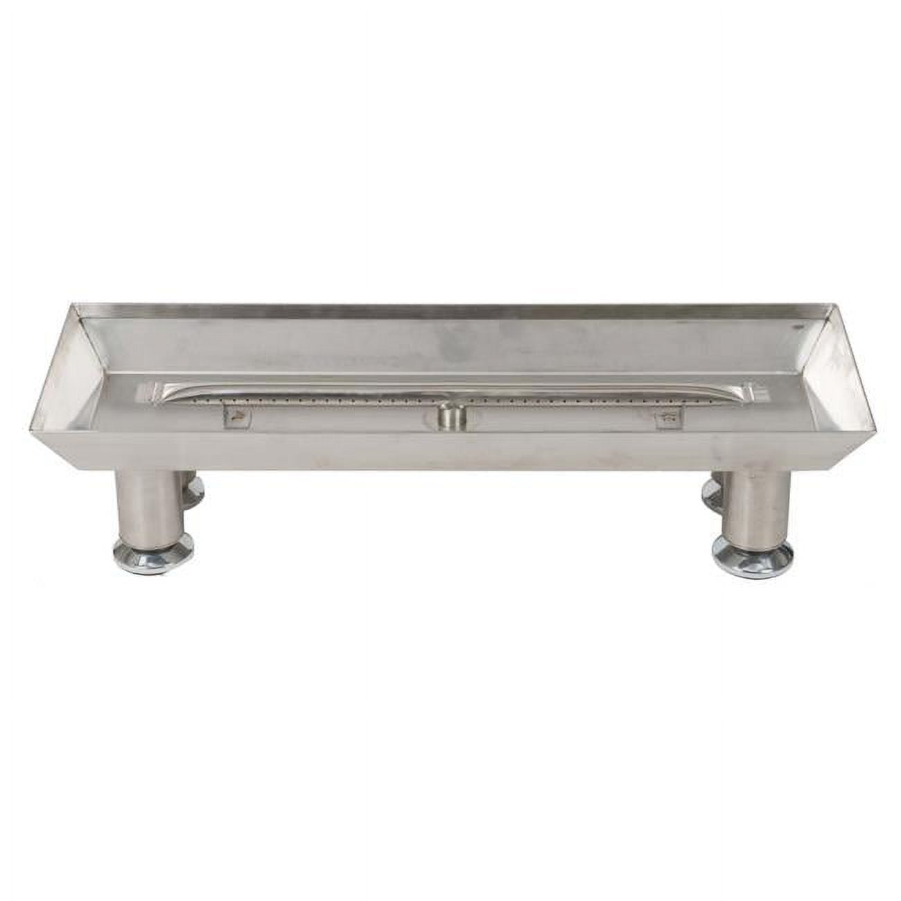 Burner Pan with Straight Burner, Stainless Steel