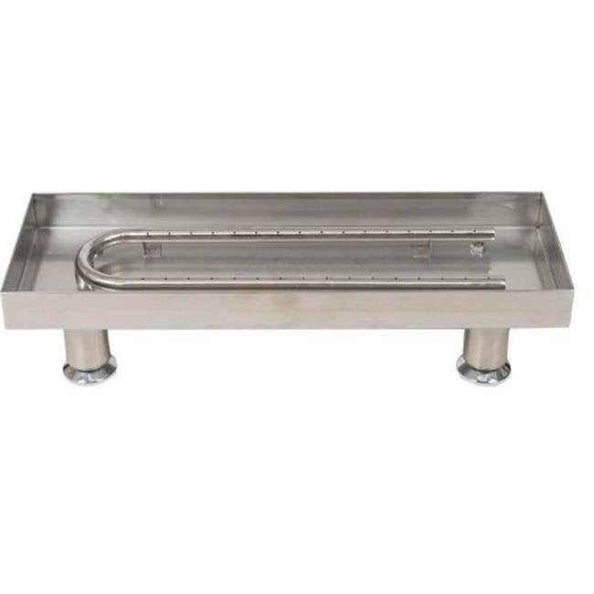 Burner Pan with U-Straight Burner, Stainless Steel