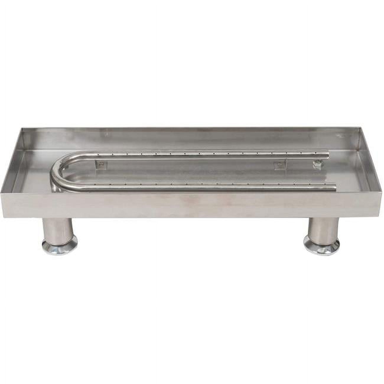 Burner Pan with U-Straight Burner, Stainless Steel