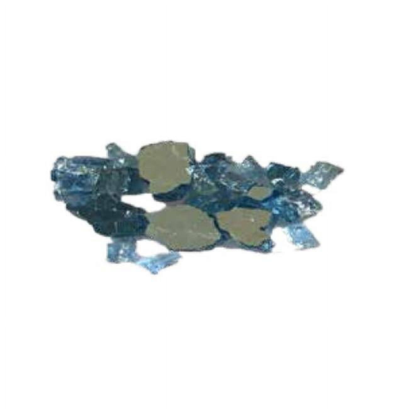 0.5 in. Reflective Fire Glass, Steel Blue