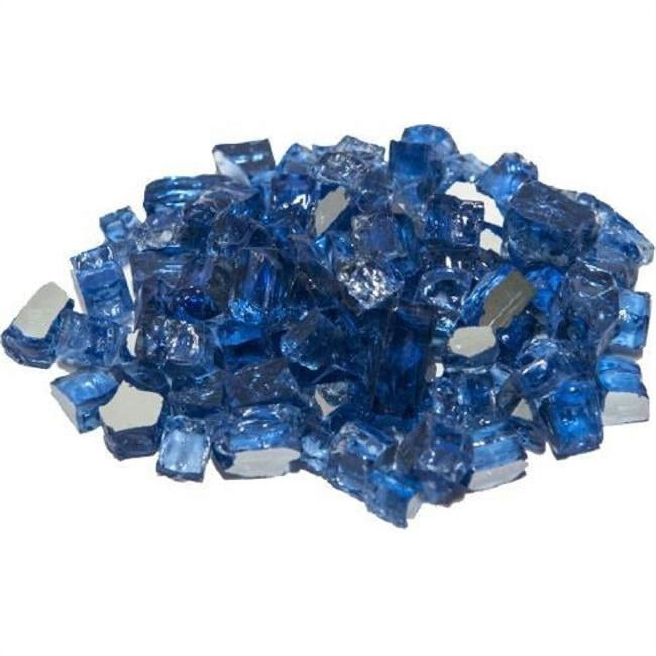Reflective Fire Glass - Dark Blue - 0.25 in.