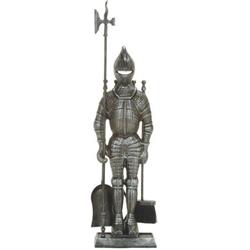 Picture of Dagan 7501PW Knight Fireplace Tool Set&#44; Pewter - 5 Piece