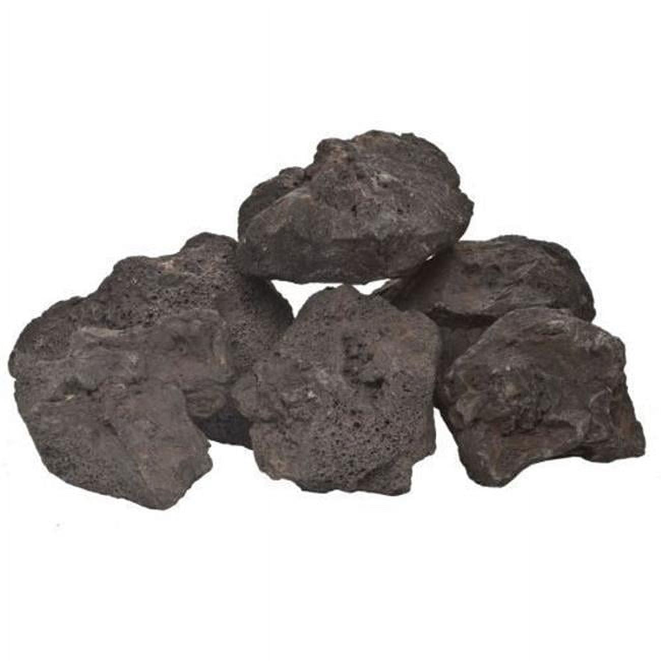 Box of Lava Rock Boulders, Black