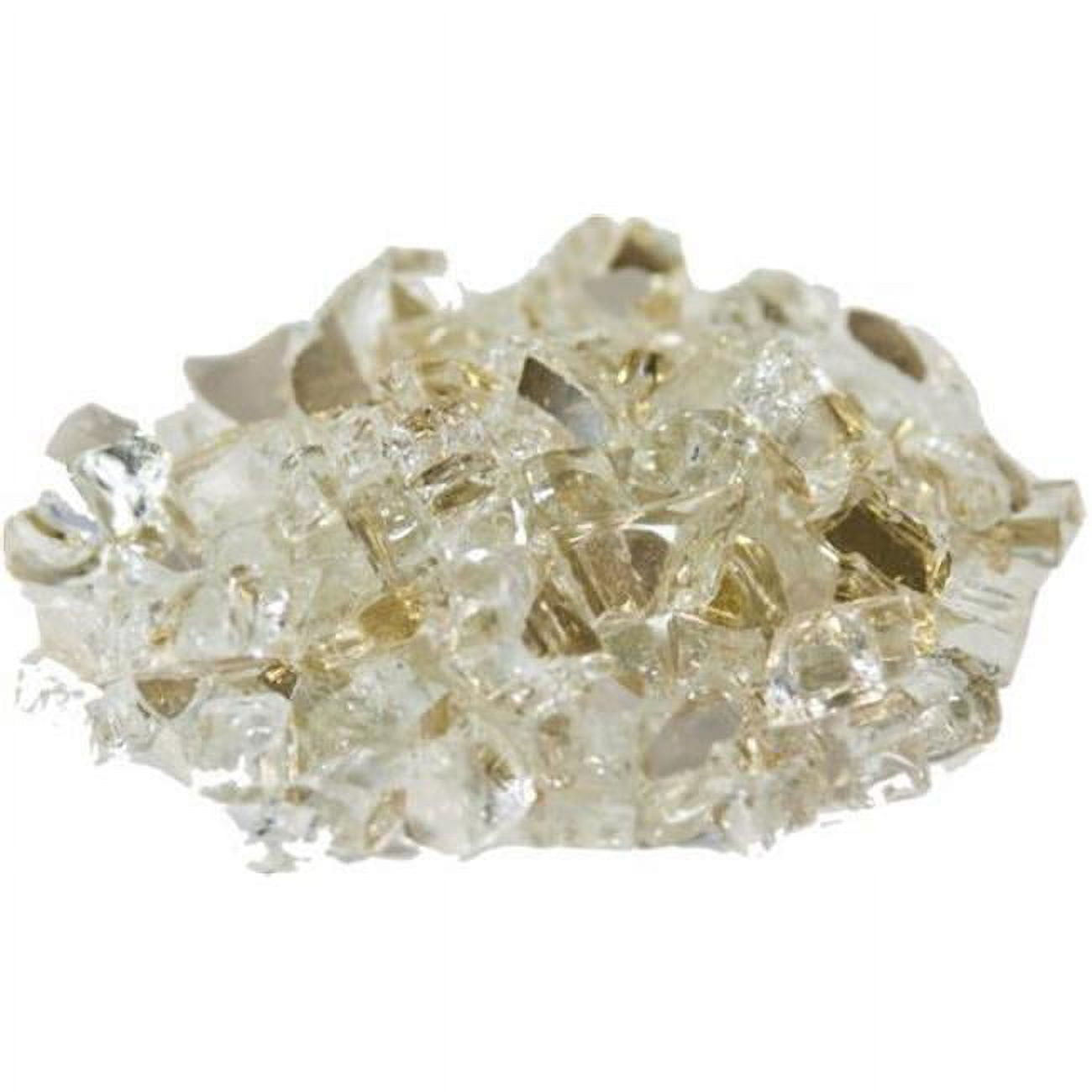 0.25 in. Reflective Fire Glass, Gold