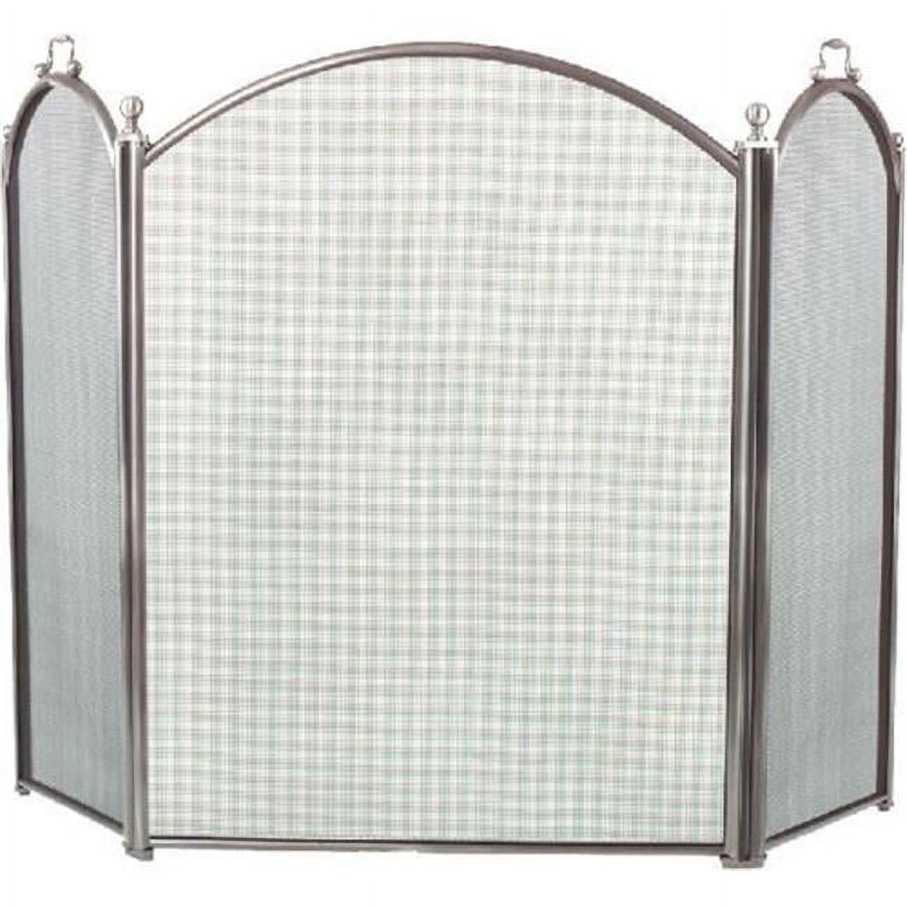 Picture of Dagan 7383-29 3 Fold Arched Screen, Pewter