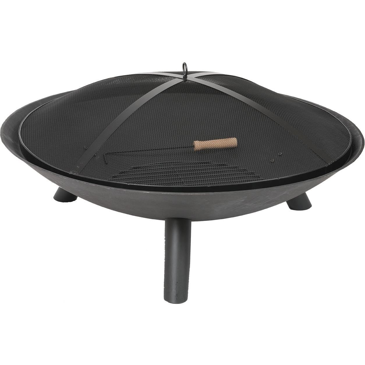FP-1023 Deep Bowl Style Wood Burning Fire Pit, Black