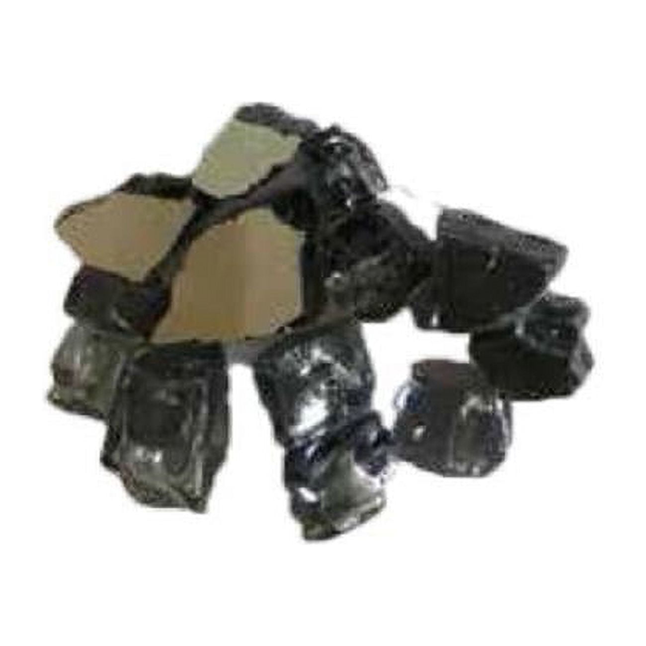 0.5 in. Reflective Fire Glass, Platinum
