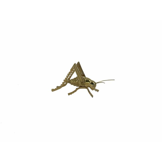 Lucky Cricket Rustic Fireplace Hearth Mantle Decor, Solid Brass
