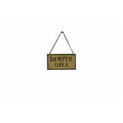 Picture of Dagan OC-SIGN Open & Close Damper Sign&#44; Solid Brass