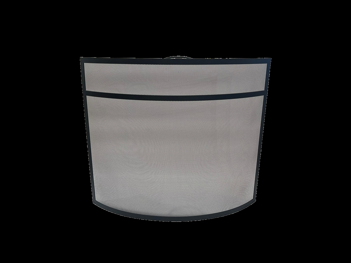 Picture of Dagan&#44; LLC S125 Fireplace Panel Screen Black Finish With Handle On Top Back