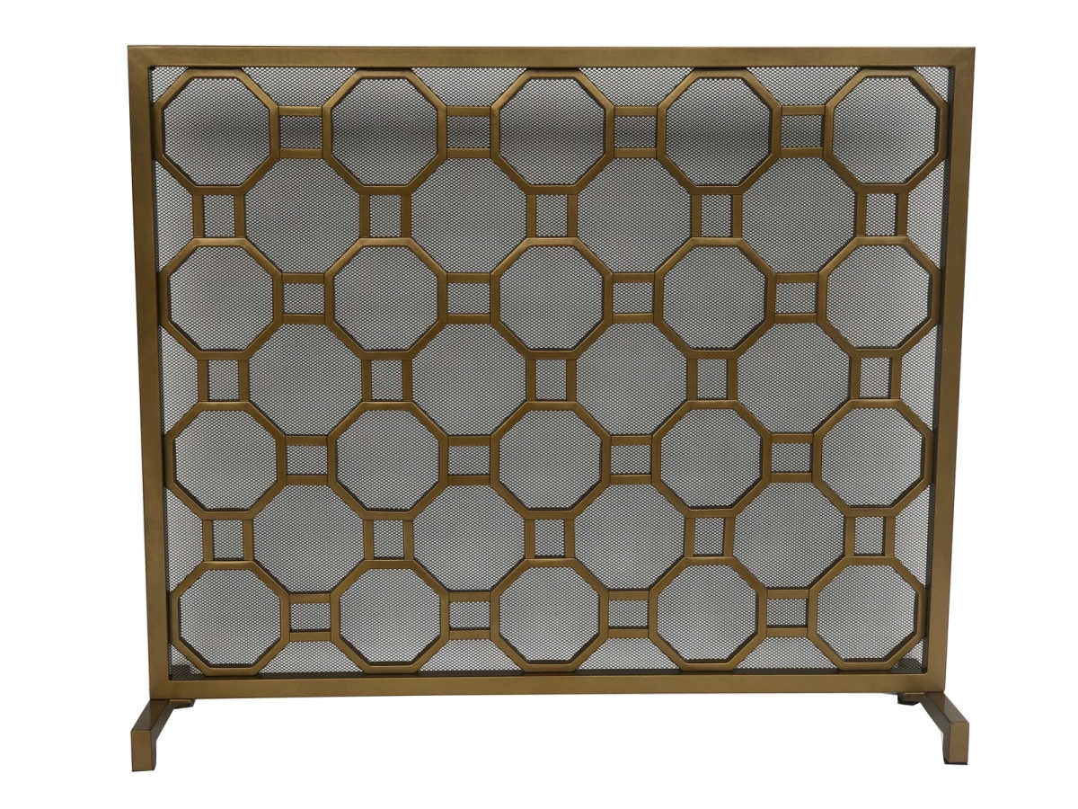 Picture of Dagan&#44; LLC S2500SGP Dagan S2500SGP Fireplace Panel Screen - Gold Powder Finish