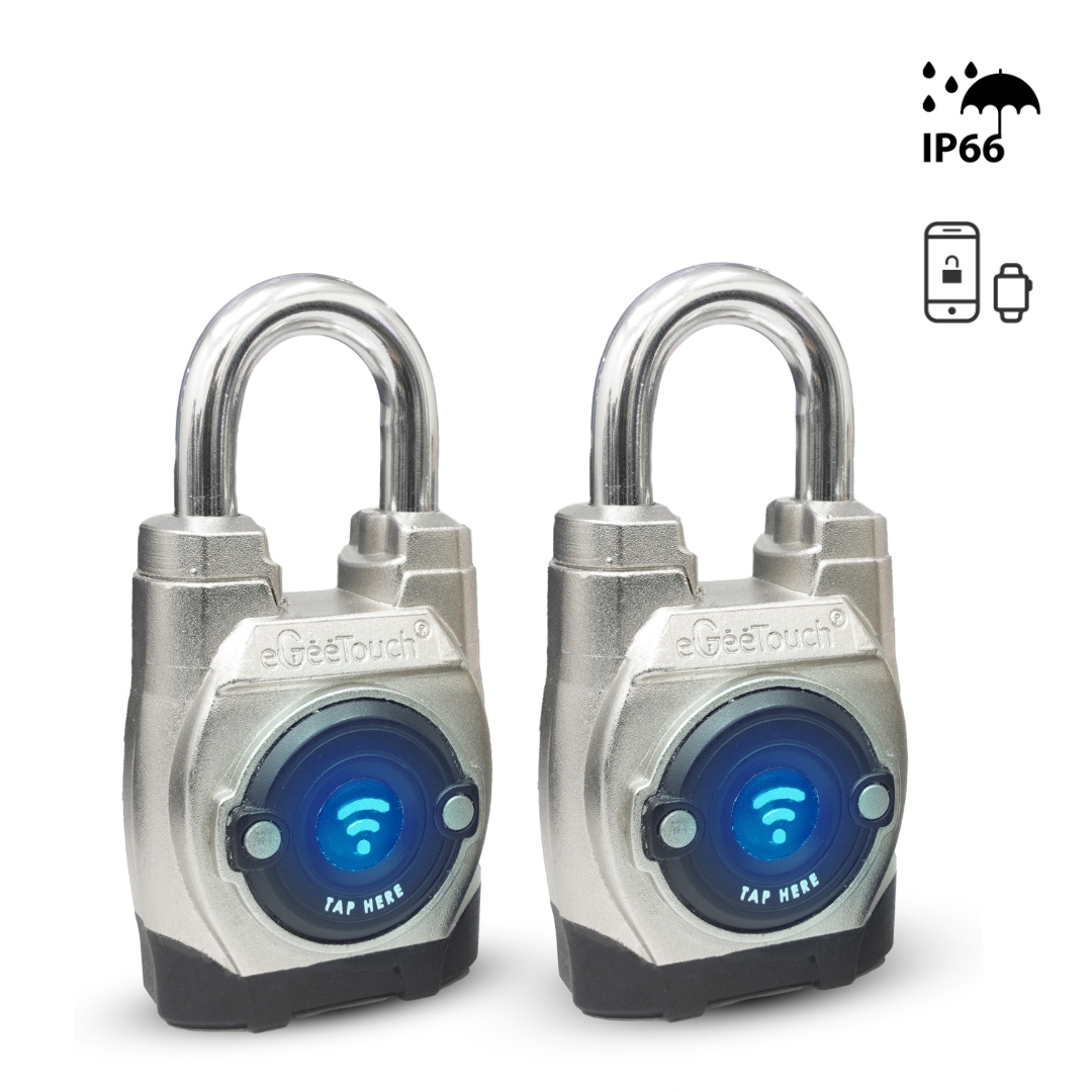 5-02501-94-2  5th Gen. Smart Padlock (Short, 2pack) - Bluetooth+NFC, Outdoor, Weatherproof
