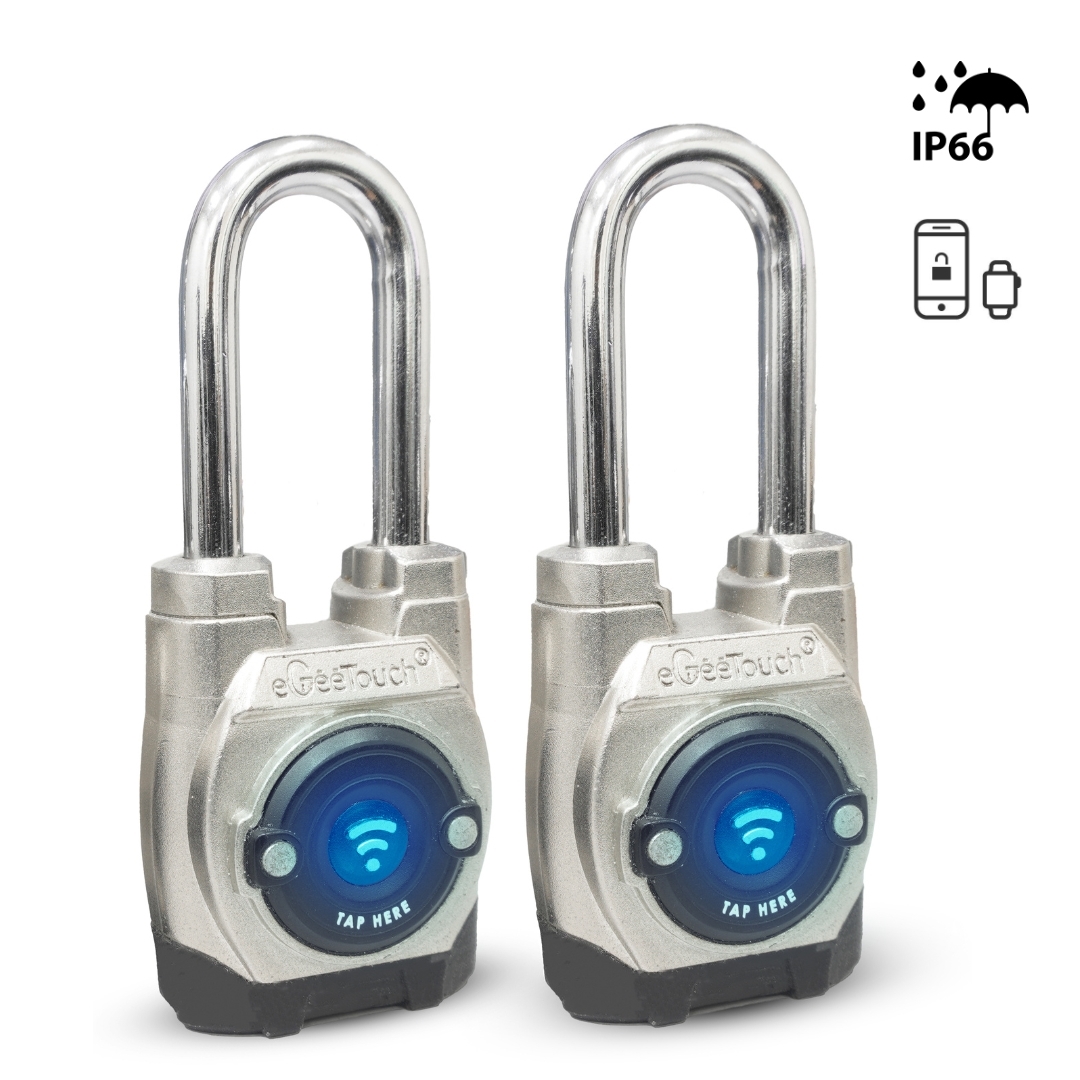 5-02502-94-2  5th Gen. Smart Padlock (Long, 2pack) - Bluetooth+NFC, Outdoor, Weatherproof