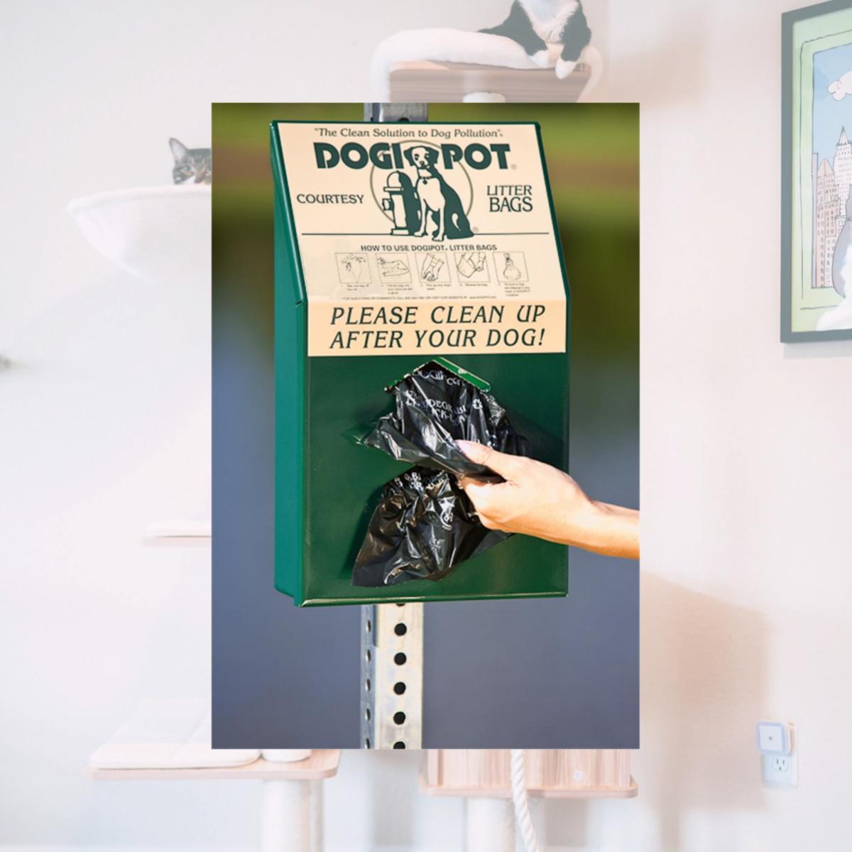 Picture of Dogipot 1002-2 Aluminum Junior Bag Dispenser- Forest Green