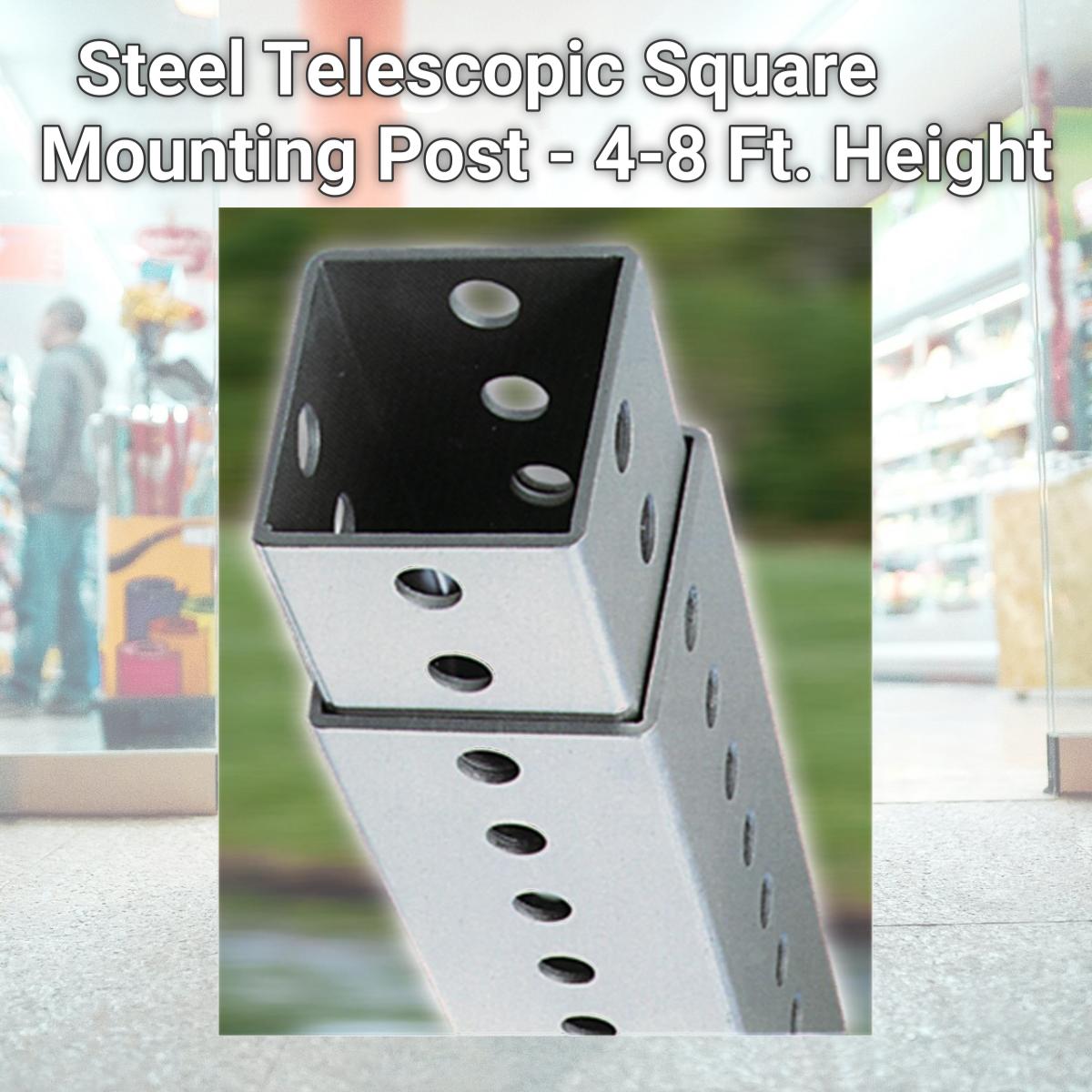 Picture of Dogipot 1301-P Steel Telescopic Square Mounting Post - 4-8 Ft. Height