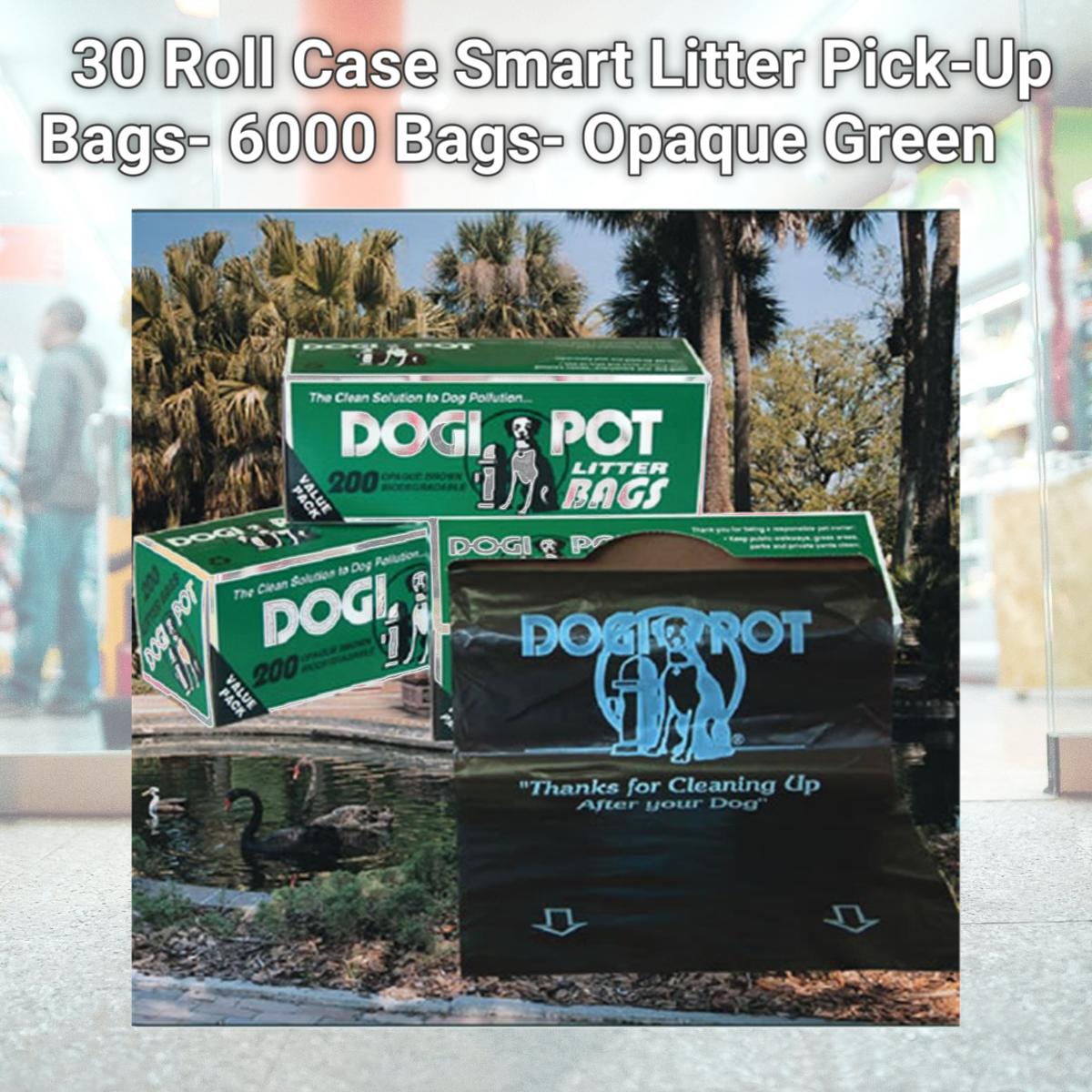 Picture of Dogipot 1402-30 30 Roll Case Smart Litter Pick-Up Bags- 6000 Bags- Opaque Green
