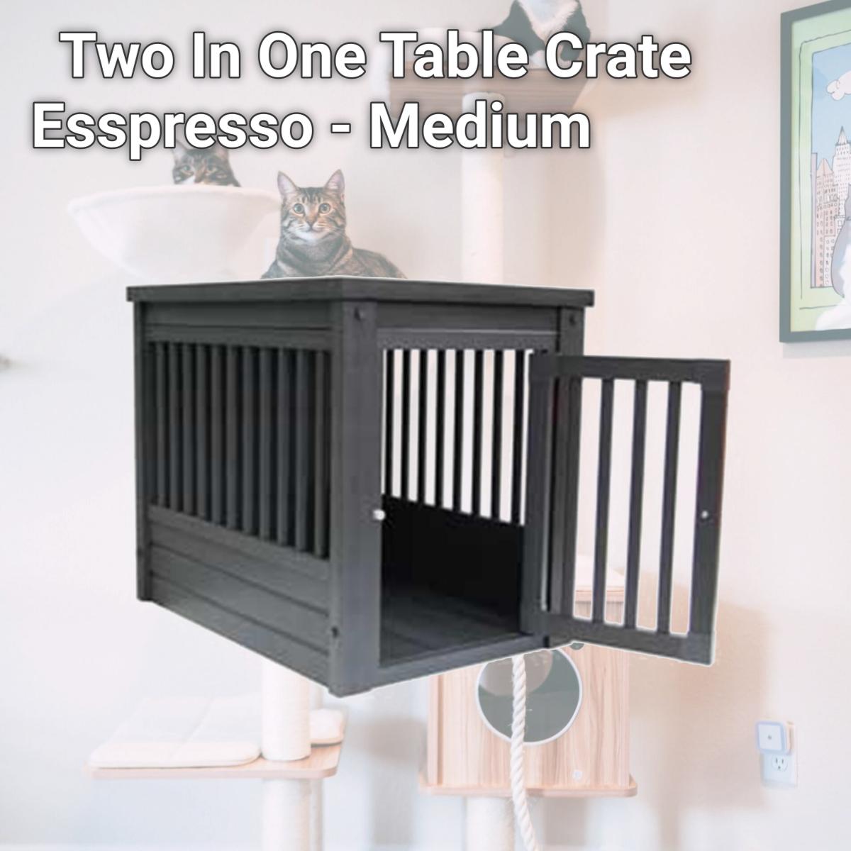 Picture of Dogipot 1702-M Two In One Table Crate Esspresso - Medium