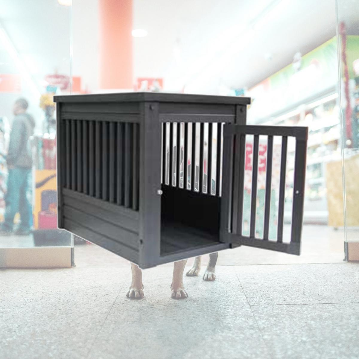 Picture of Dogipot 1702-L Two In One Table Crate Esspresso - Large
