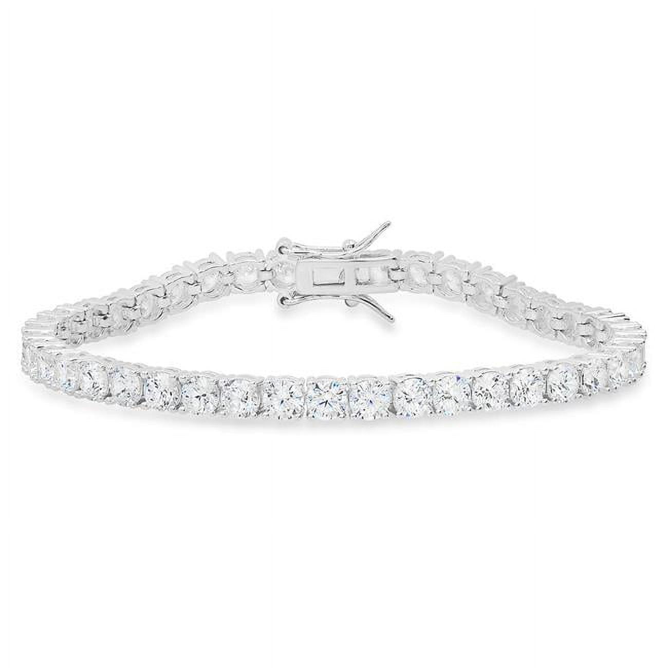 Picture of 212 Main 02-004-DSB 7.25 in. Sterling Silver Round-Cut Cubic Zirconia Tennis Bracelet