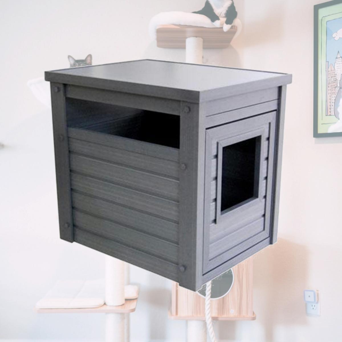Picture of New Age Pet EHLB00102 Litter Loo Litter Box Espresso