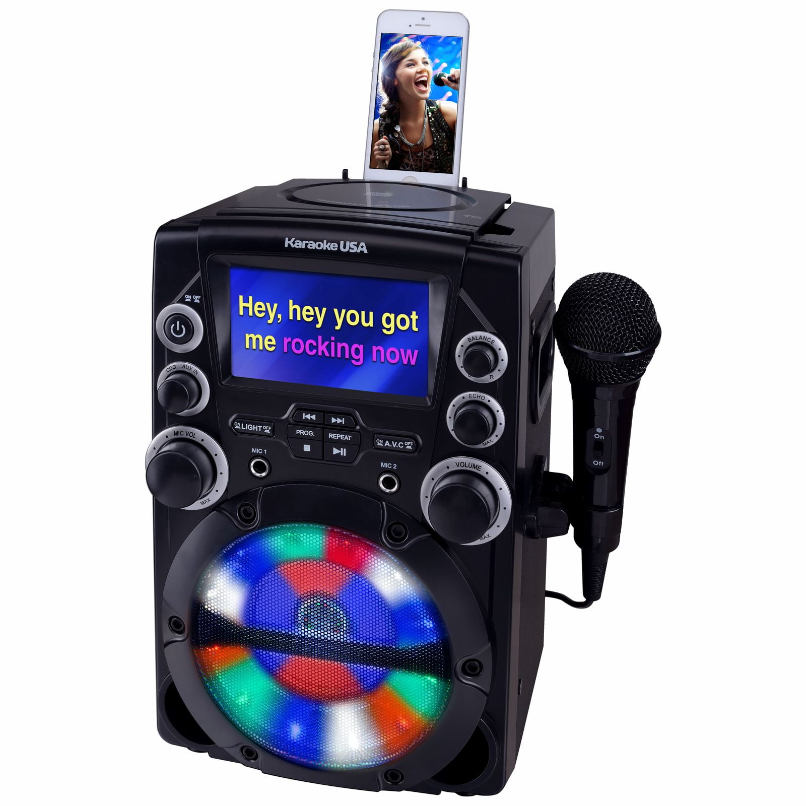Picture of Karaoke Usa GQ740 4.3 in. Color TFT Screen CDG Karaoke System - Black
