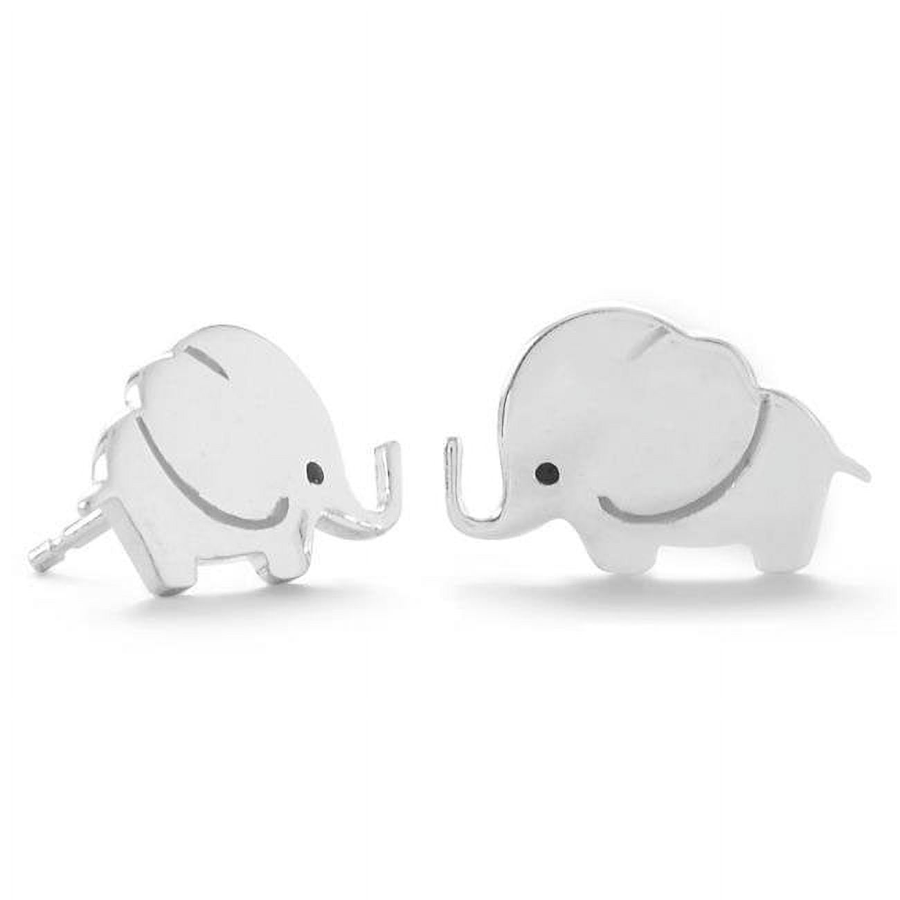 66383 Sterling Silver Elephant Stud Earrings -  Precious Stars