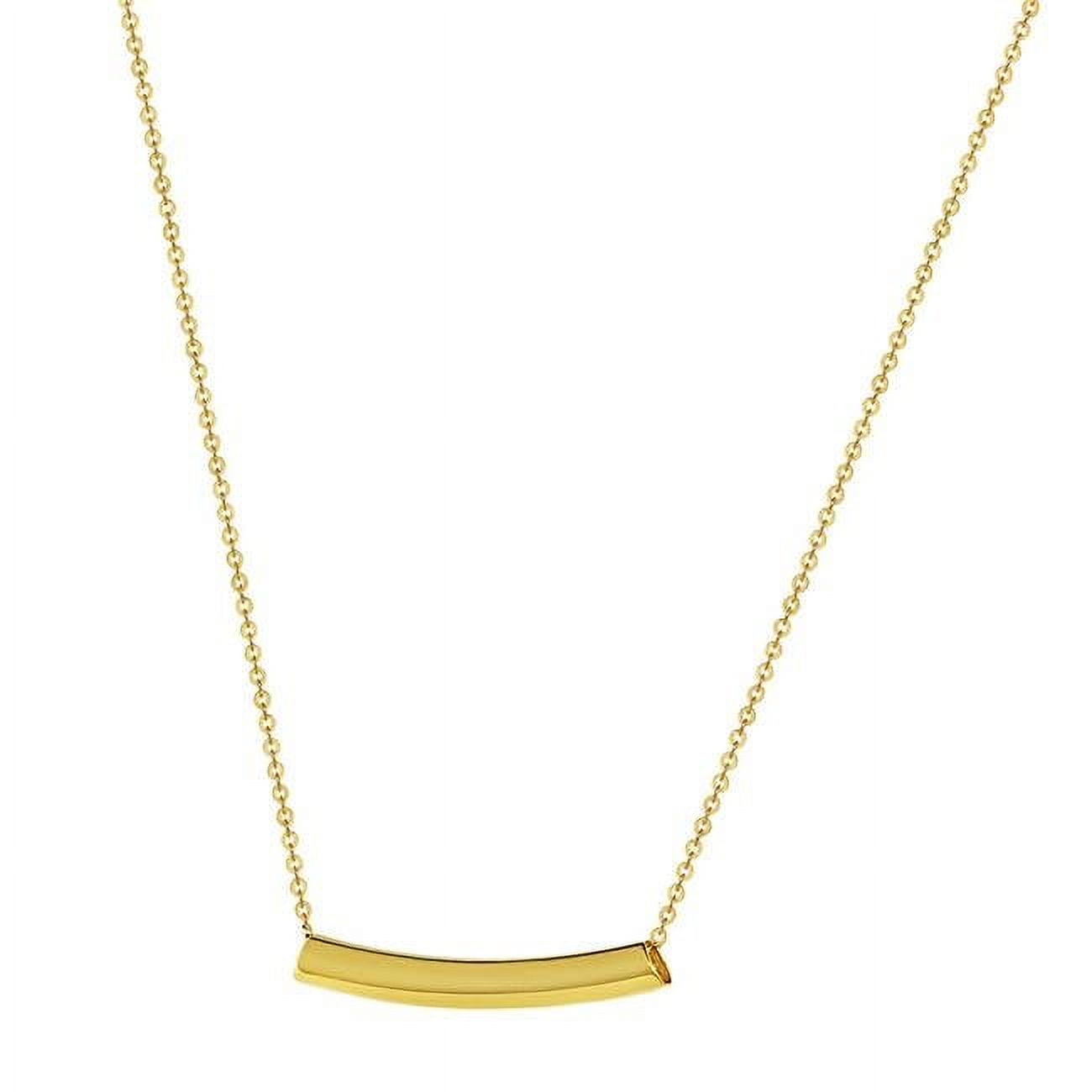 Picture of 14K Yellow Gold Moving Bar ID Tag Necklace