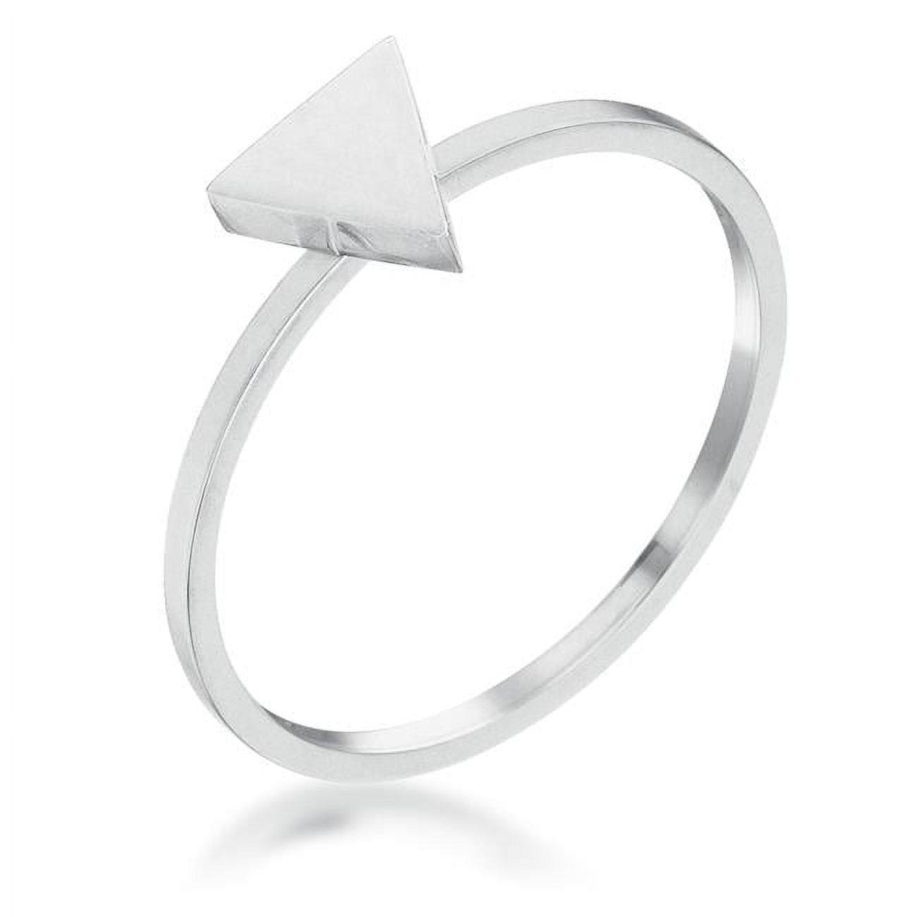 Stainless Steel Triangle Shape Stackable Ring