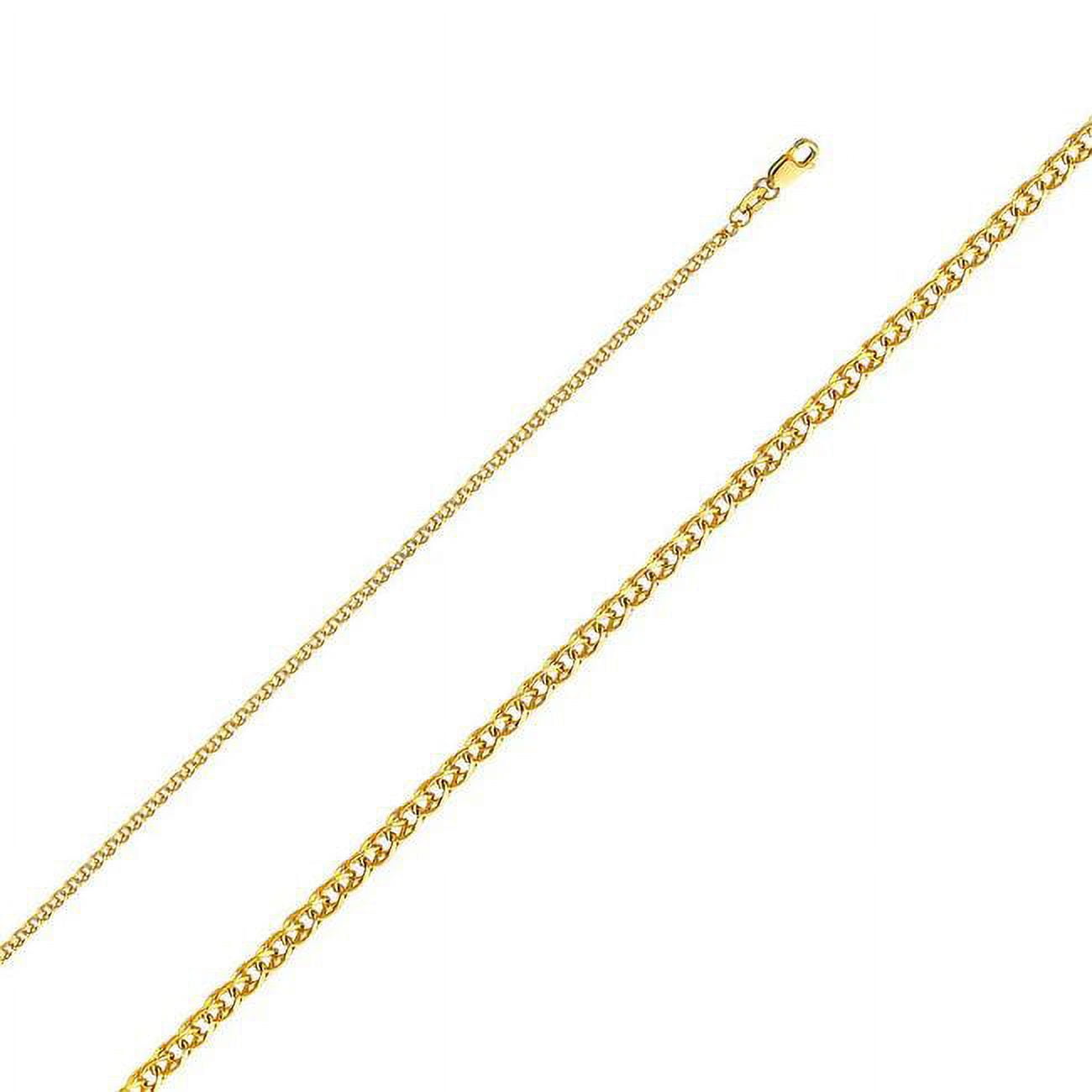 Picture of Precious Stars CH-0464-200 2 mm x 20 in. 14k Yellow Gold Flat Open Wheat Chain Necklace
