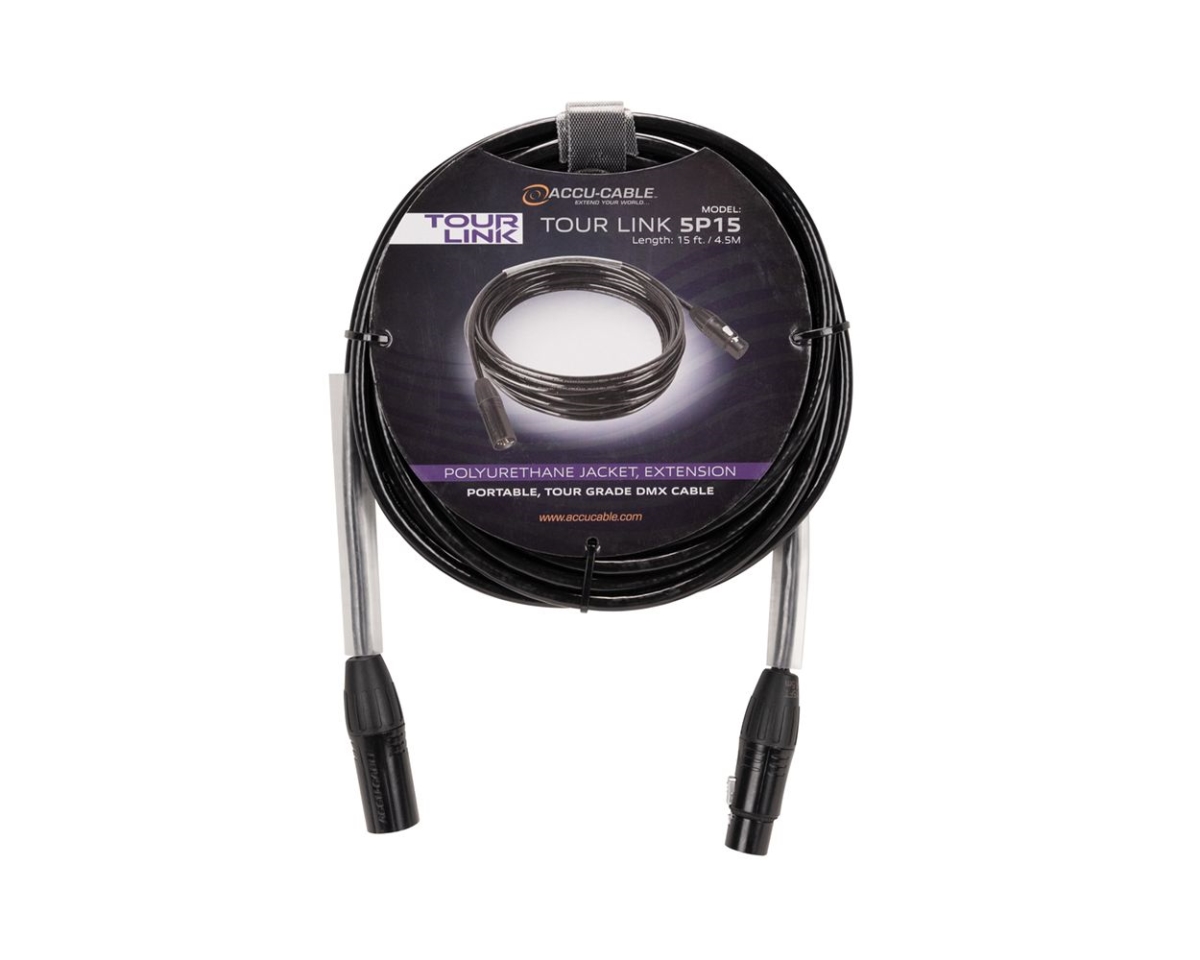Picture of Accu Cable TOU040 15 ft. Tour Link 5P15 Tour Grade DMX Cable