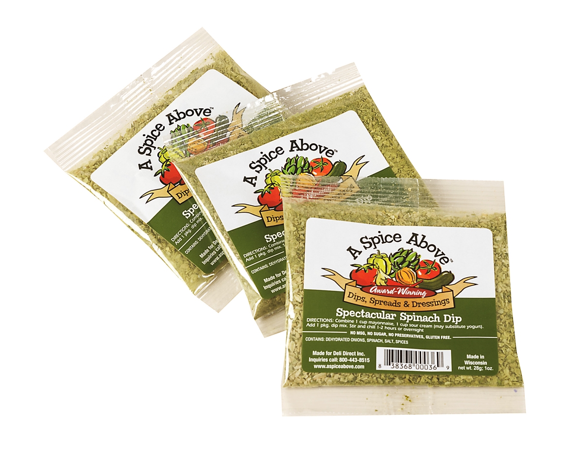 ASAMIX01366  Dip Mix, Spinach, Perfect for Easy Cooking, All-Natural, No MSG, 3Pk