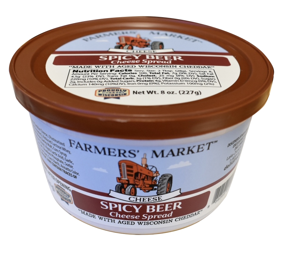 B0BB55WCPY Spreadable Cheese for Crackers, Chips & Pretzels, Creamy Cheese Dip for Snacking & Entertaining, Spicy Beer, 8oz