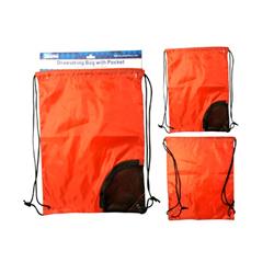 Picture of Familymaid 39619 16.9 x 13.4 in. Drawstring Bag with Mesh Pocket - Red & Black - Pack of 288