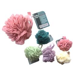 Picture of Familymaid 17128 50 gm Loofah Ball&#44; 4 Assorted Colors - Pack of 144