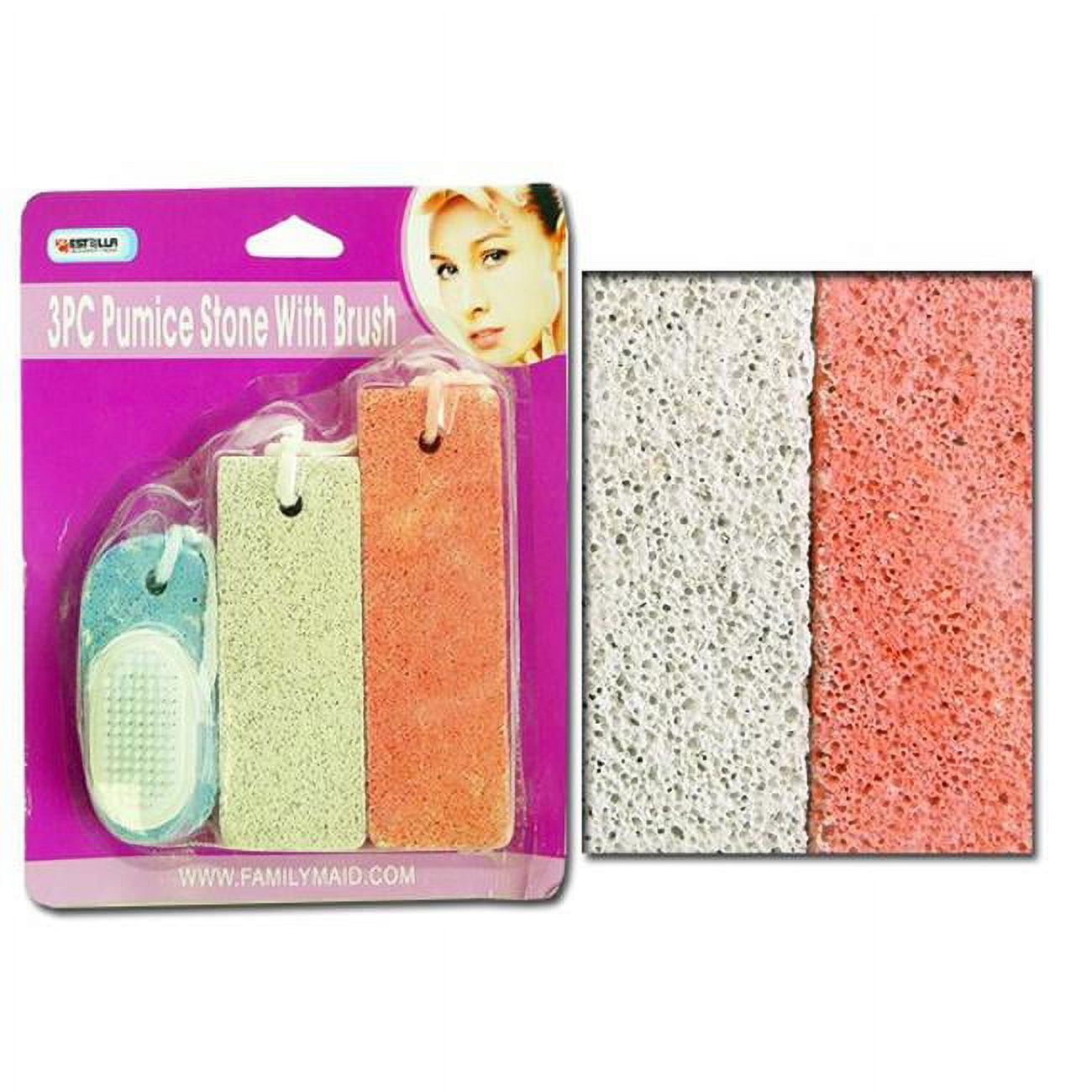 Picture of Familymaid 23179 Pumice Stone with Brush&#44; 3 Piece per Set - Pack of 72