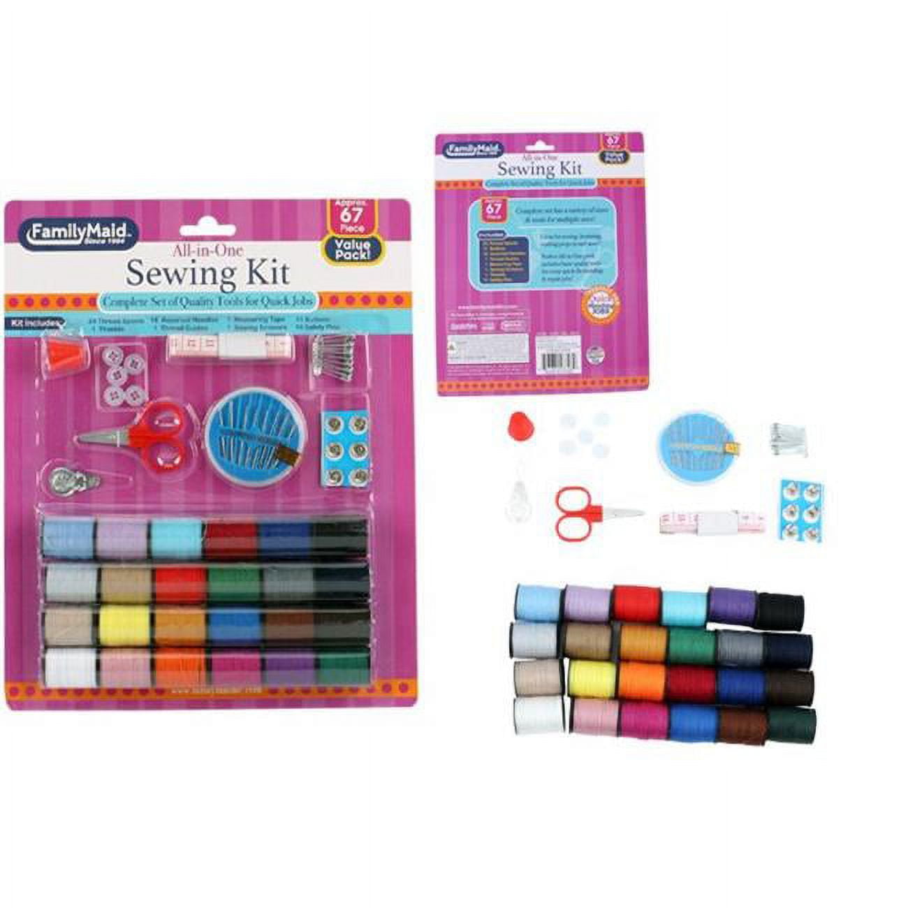 Picture of Familymaid 23708 Sewing Thread Set, 69 Piece - Pack of 96