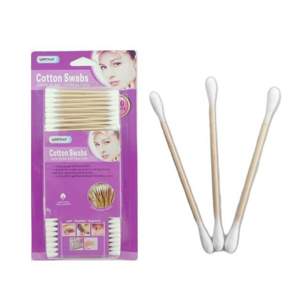 Picture of Familymaid 23729 Wooden Cotton Swab, 350 Count - Pack of 72