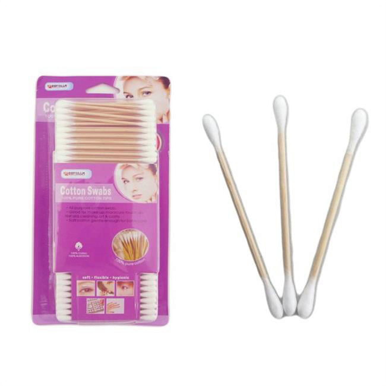 Picture of Familymaid 23731 Wooden Cotton Swab, 550 Counts - Pack of 72