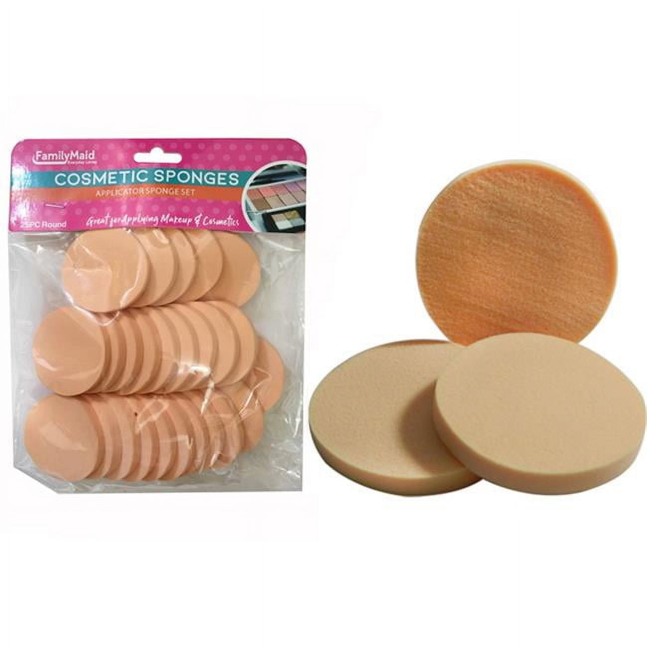 Picture of Family Maid 23765C 23765A&#44; 23117 Round Cosmetic Sponge - 25 Piece - Pack of 96